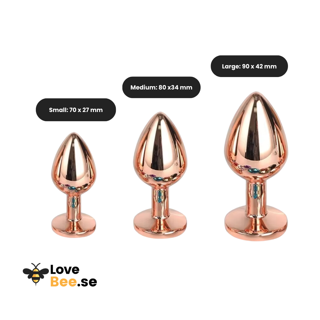 Tre buttplug small medium large roséguld